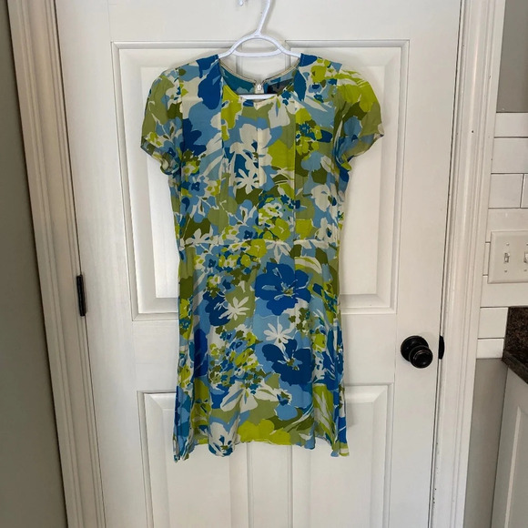 Reformation x camille Rowe Nevada Floral Mini Dress blue green 33779 - Picture 2 of 11